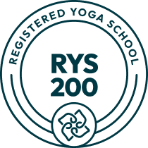 Registered yoga school certification badge
